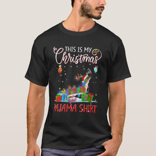 Dit is mijn kerstcadeajama Otters kerstlicht T-shirt (Voorkant)