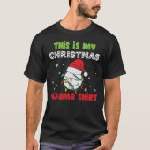 Dit is mijn kerstcadeajama Shirt-honkbalthema T-shirt (Voorkant)