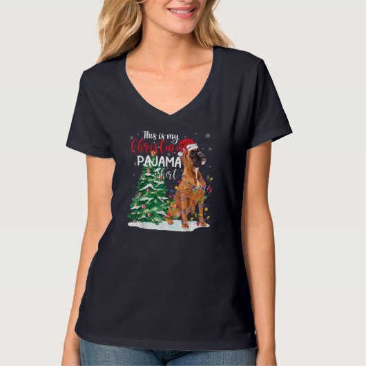 Dit is mijn kerstcadeautje met Pajama Boxer Honden T-shirt (Voorkant)