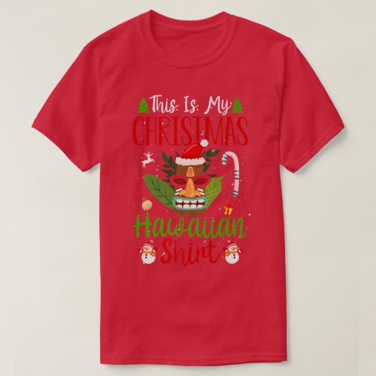 Dit is mijn kerstfeest Hawaiian Snow Pajama Buffal T-shirt (Design voorkant)