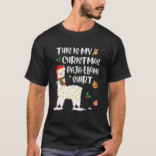 Dit is mijn kerstfeest Llama Pajama Pajama Chris T-shirt