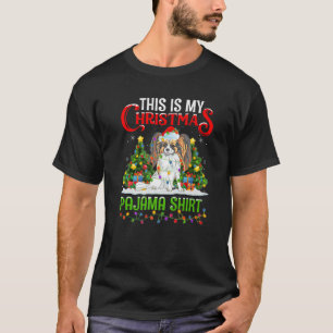 Dit is mijn kerstfeest met Pajama Papillon Dog Ker T-shirt