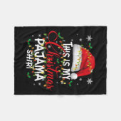 Dit is mijn kerstfeest Pajama lampjes Mannen Kind  Fleece Deken (Voorkant (Horizontaal))
