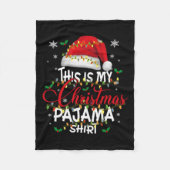 Dit is mijn kerstfeest Pajama lampjes Mannen Kind  Fleece Deken (Voorkant)