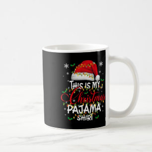 Dit is mijn kerstfeest Pajama lampjes Mannen Kind  Koffiemok