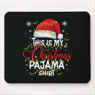 Dit is mijn kerstfeest Pajama lampjes Mannen Kind Muismat