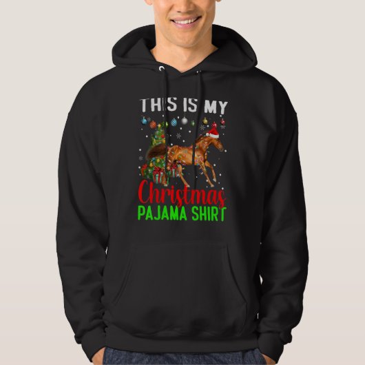 Dit is mijn kerstfeest Pajama lights Holiday Hoodie (Voorkant)