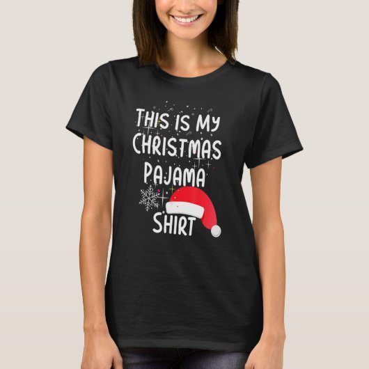 Dit is mijn kerstfeestdag met Pajama voor Kerstmis T-shirt (Voorkant)