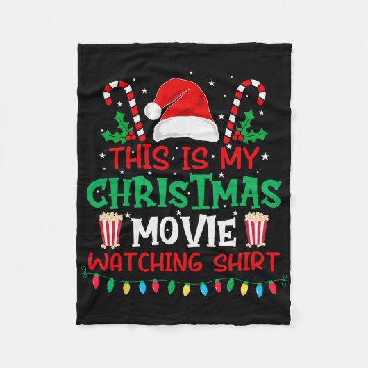 Dit is mijn kerstfilm-kijkshirt - Grappig Fleece Deken (Voorkant)