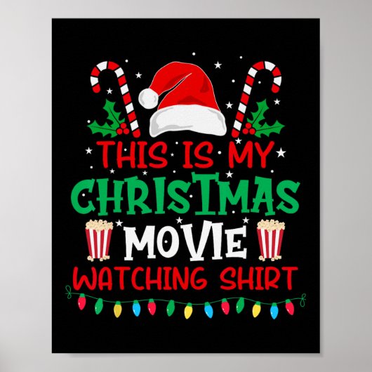 Dit is mijn kerstfilm-kijkshirt - Grappig Poster (Voorkant)