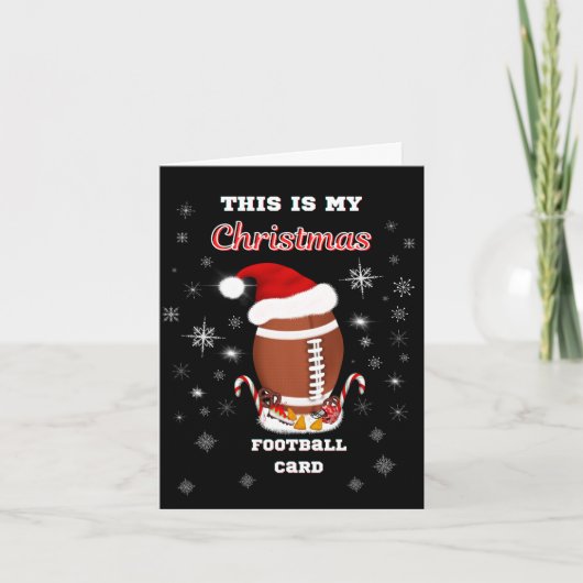 Dit is mijn kerstFootball Mok met snacks Feestdagen Kaart (Voorkant)