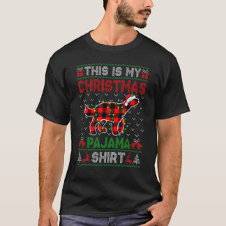 Dit is mijn kersthoningbadger Pajama Xmas Lig T-shirt