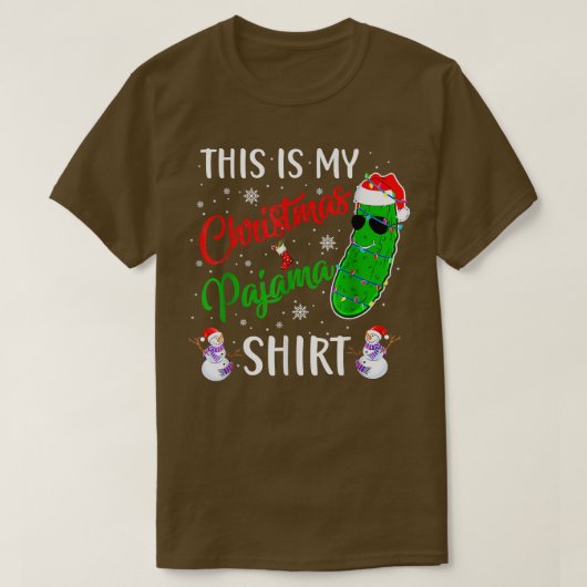 Dit is mijn kerstkaartje Pajama Santa Xmas Holi T-shirt (Design voorkant)