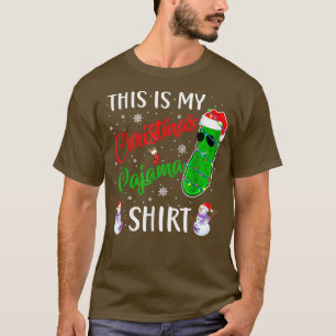 Dit is mijn kerstkaartje Pajama Santa Xmas Holi T-shirt