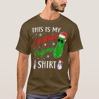 Dit is mijn kerstkaartje Pajama Santa Xmas Holi T-shirt