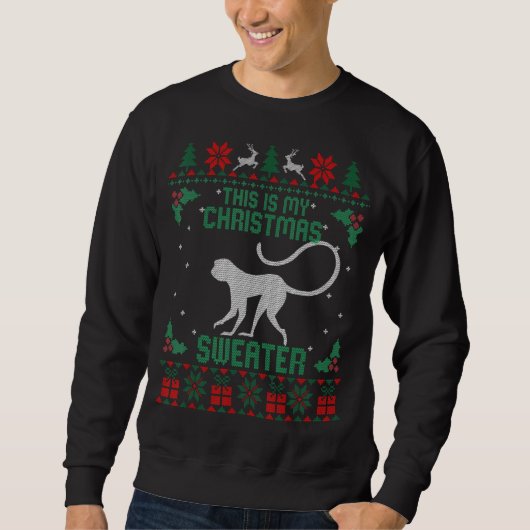 Dit is mijn kerstkeukenaapje Ugly Xmas Trui (Voorkant)