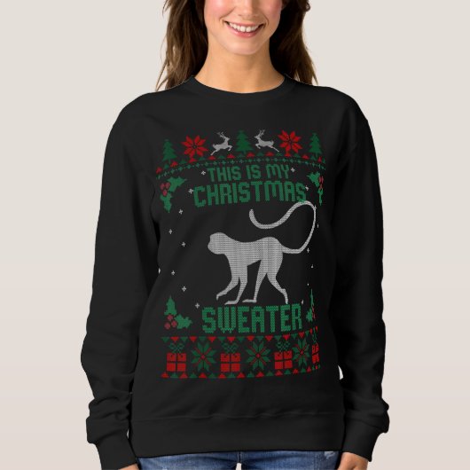 Dit is mijn kerstkeukenaapje Ugly Xmas Trui (Voorkant)