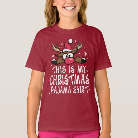 Dit is mijn kerstkoortsrenner voor Kerstmis Pajama T-shirt (Voorkant)