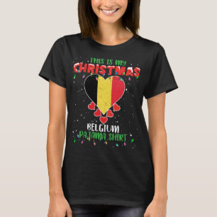 Dit is mijn kerstlamsliefde België vlag Paja T-shirt
