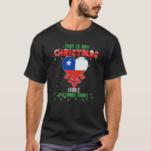 Dit is mijn kerstlamsliefde Chili vlag Pajama T-shirt