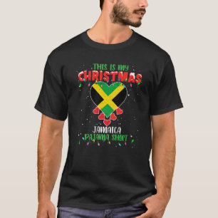 Dit is mijn kerstliefde Jamaica vlag Paja T-shirt