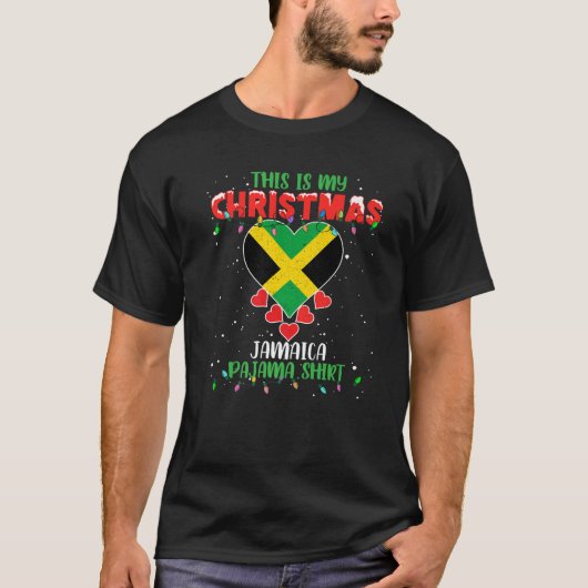 Dit is mijn kerstliefde Jamaica vlag Paja T-shirt (Voorkant)