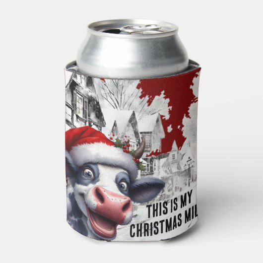 Dit is mijn kerstmelkbier blikjeskoeler (Blikje Voorkant)