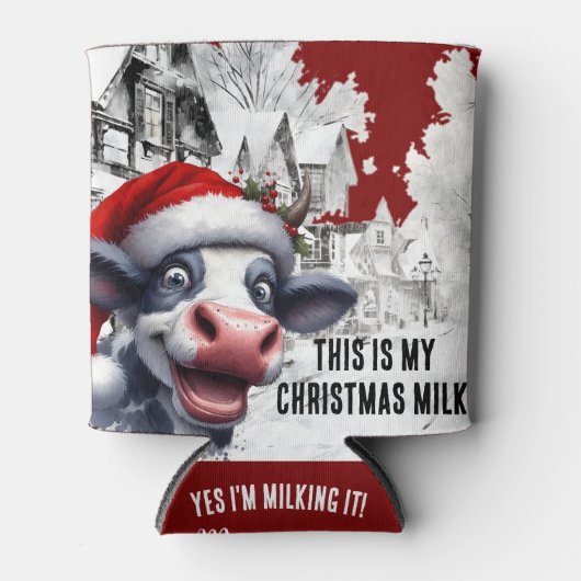 Dit is mijn kerstmelkbier blikjeskoeler (Voorkant)