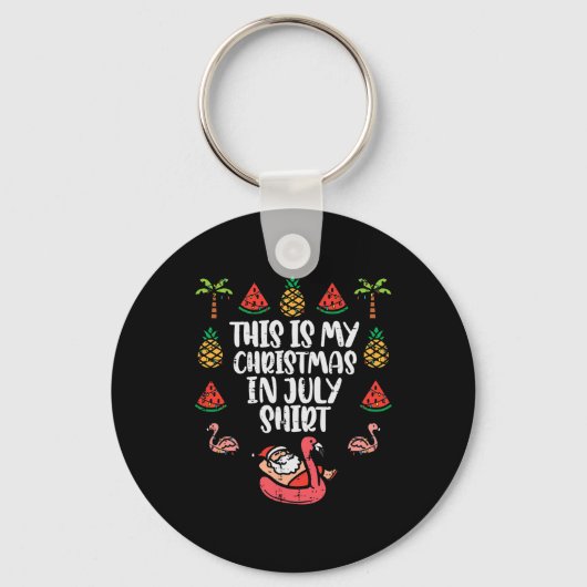 Dit Is Mijn Kerstmis In Juli T-shirt Grappige Kers Sleutelhanger (Voorkant)