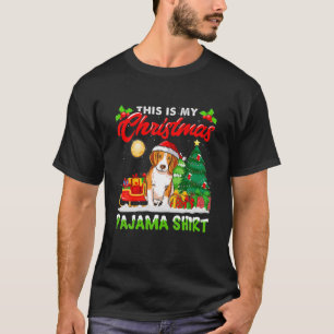 Dit Is Mijn Kerstmis Pyjama Beagle Sok Honden Vade T-shirt