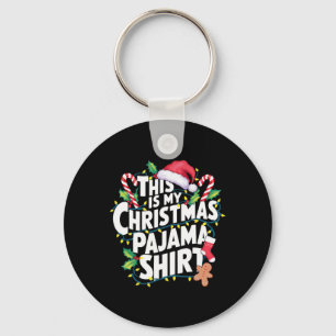 Dit is mijn Kerstmis pyjama kerstmuts bijpassende Sleutelhanger