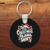Dit is mijn Kerstmis pyjama kerstmuts bijpassende Sleutelhanger (Voorkant)