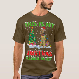 Dit is mijn kerstPajama Airedale Terrier Chri T-shirt