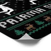 Dit is mijn kerstpajama Badminton Ugly Sweater Poster (Hoek)