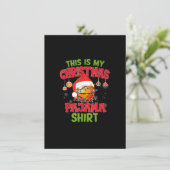 Dit is mijn kerstpajama Basketball Shirt Santa Kaart (Staand voorkant)