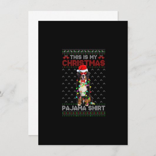 Dit is mijn kerstpajama Bernese Mountain Dog U Kaart (Voorkant / Achterkant)