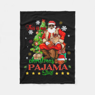 Dit is mijn kerstPajama Black African American Fleece Deken