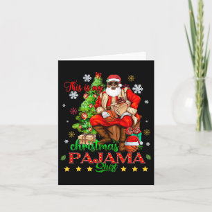 Dit is mijn kerstPajama Black African American Kaart