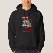 Dit is mijn kerstpajama Boxer Dog Santa Hat Li Hoodie (Voorkant)