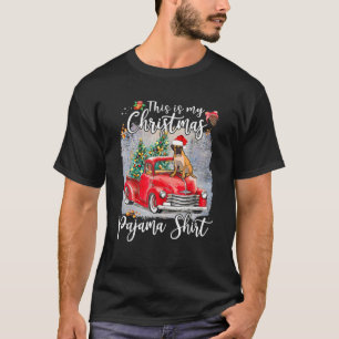Dit is mijn kerstpajama Bullmastiff Dog Truck T-shirt