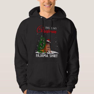 Dit is mijn kerstpajama Bullmastiff Xmas Dog L. Hoodie