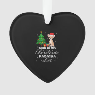 Dit is mijn kerstpajama Chihuahua Costume Sant Ornament