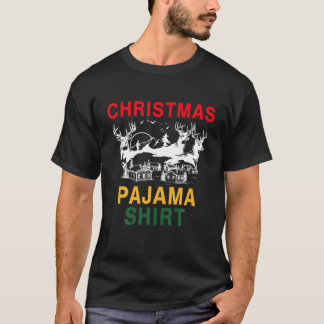 Dit is mijn kerstpajama Deer Hunting Funny Chr T-shirt