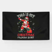 Dit is mijn kerstpajama die de Afrikaanse kerstman Spandoek (Horizontaal)