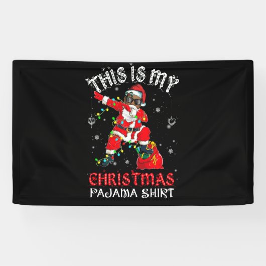 Dit is mijn kerstpajama die de Afrikaanse kerstman Spandoek (Horizontaal)