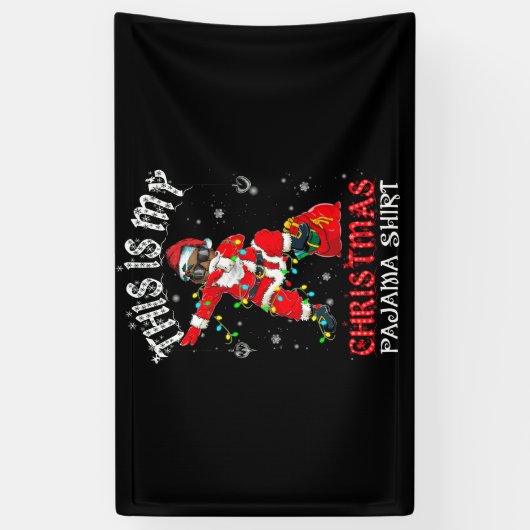 Dit is mijn kerstpajama die de Afrikaanse kerstman Spandoek (Verticaal)