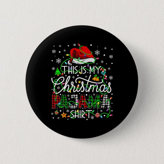 Dit is mijn kerstpajama die overeenkomt met famili ronde button 5,7 cm (Voorkant)