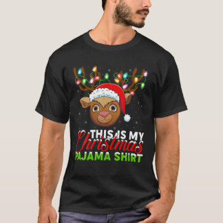 Dit is mijn kerstpajama die rendiertje aanpast t-shirt
