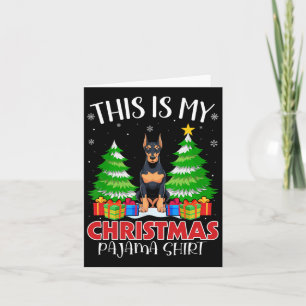 Dit is mijn kerstpajama Doberman Pinscher Dog Kaart