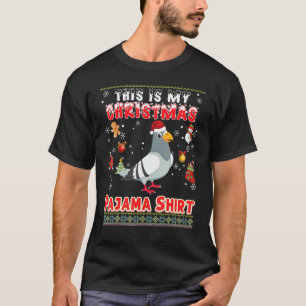 Dit is mijn kerstpajama duif Ugly Sweater M T-shirt